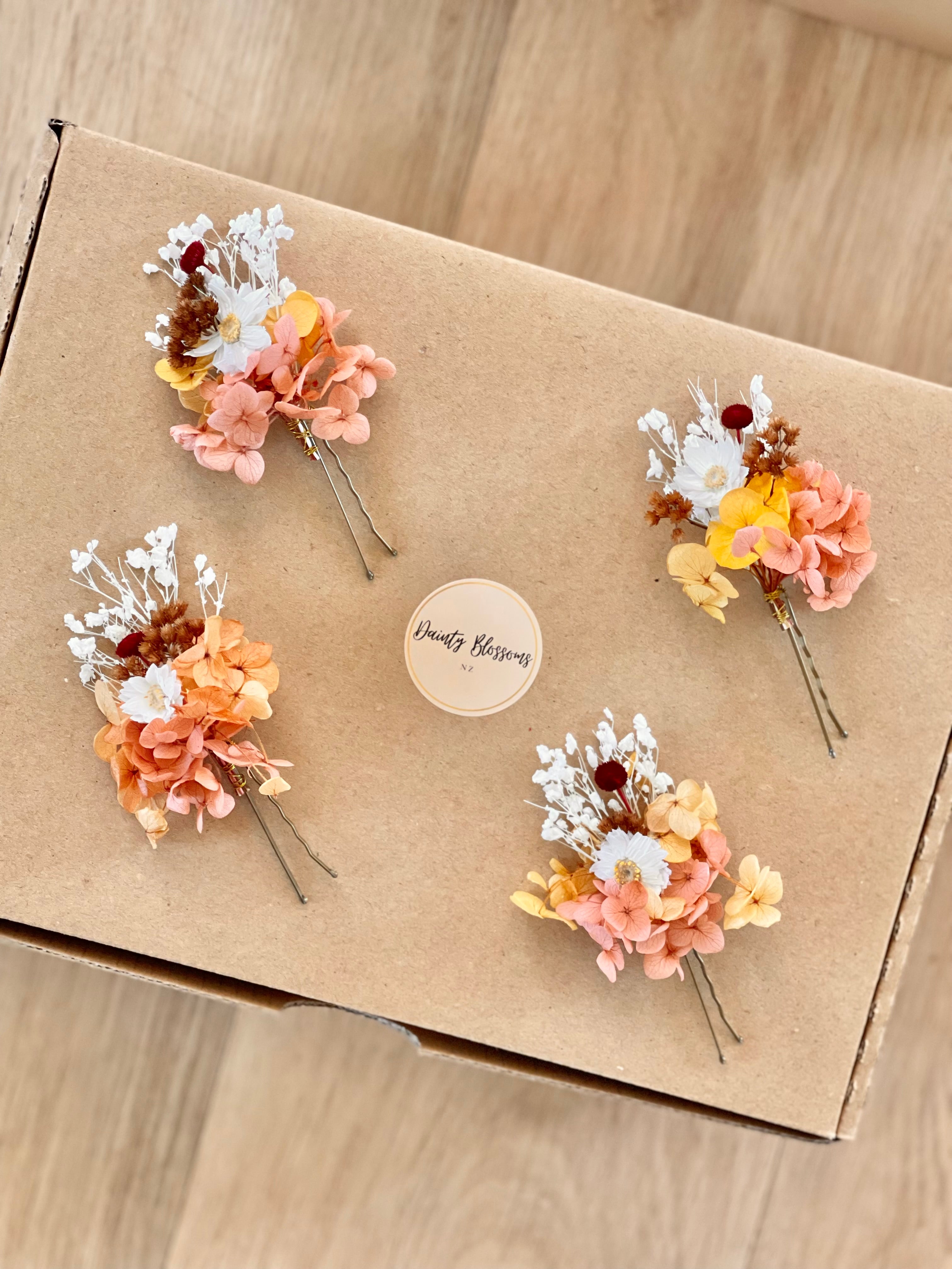 Dried Flower Hair Pin Dainty Blossoms NZ