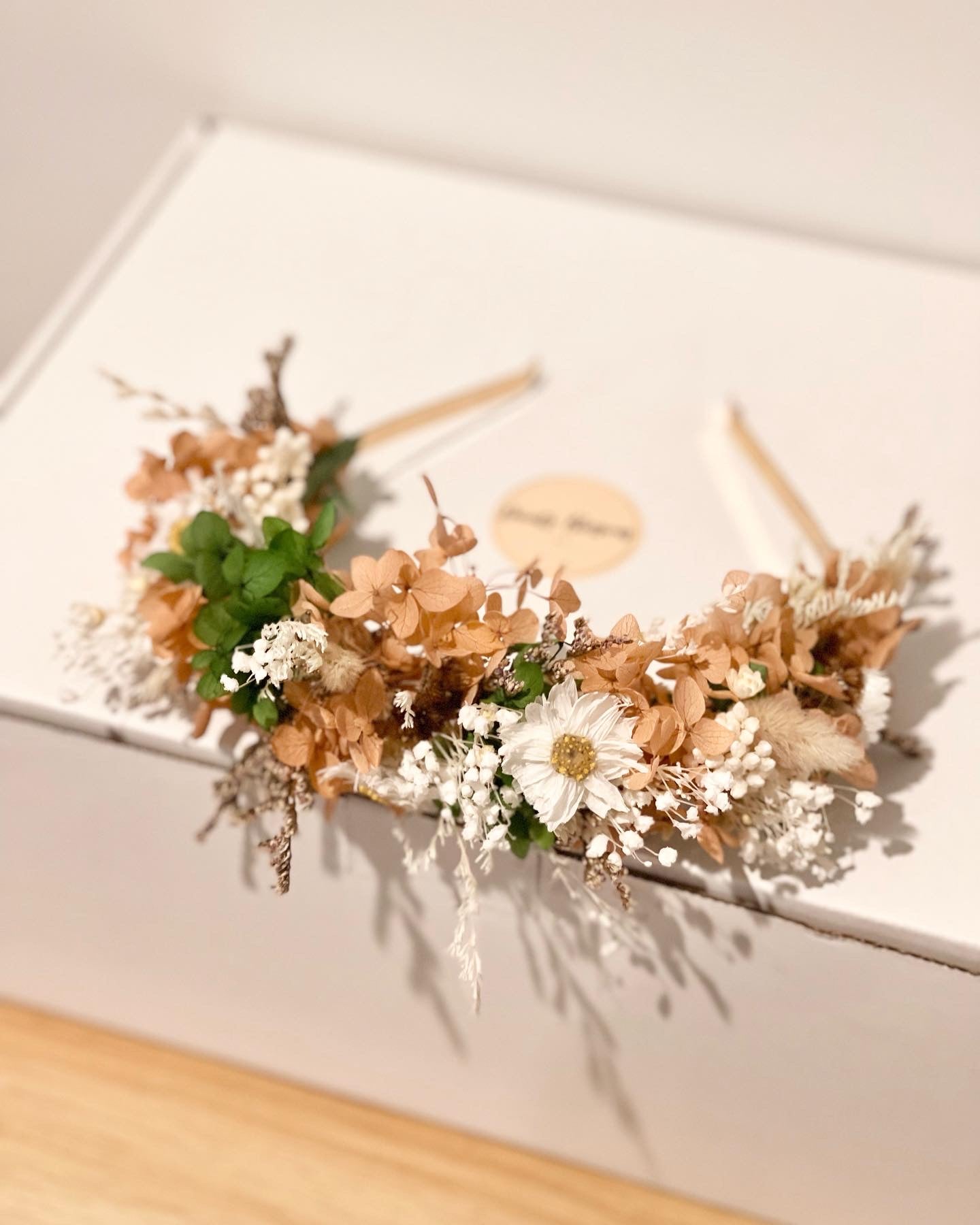 Dried Flower Headband / Crown - Earthy tones