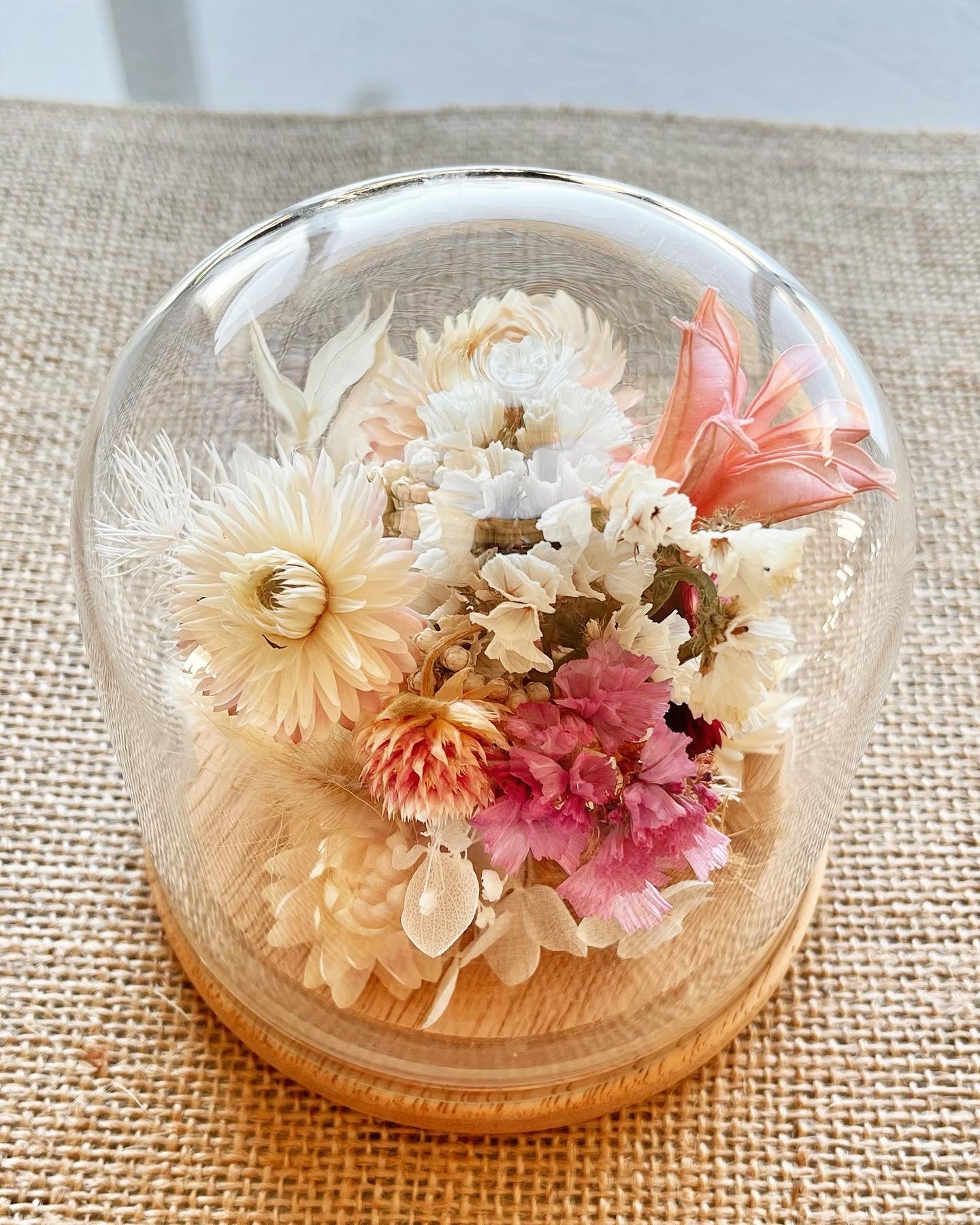 Dried Flower Glass Dome