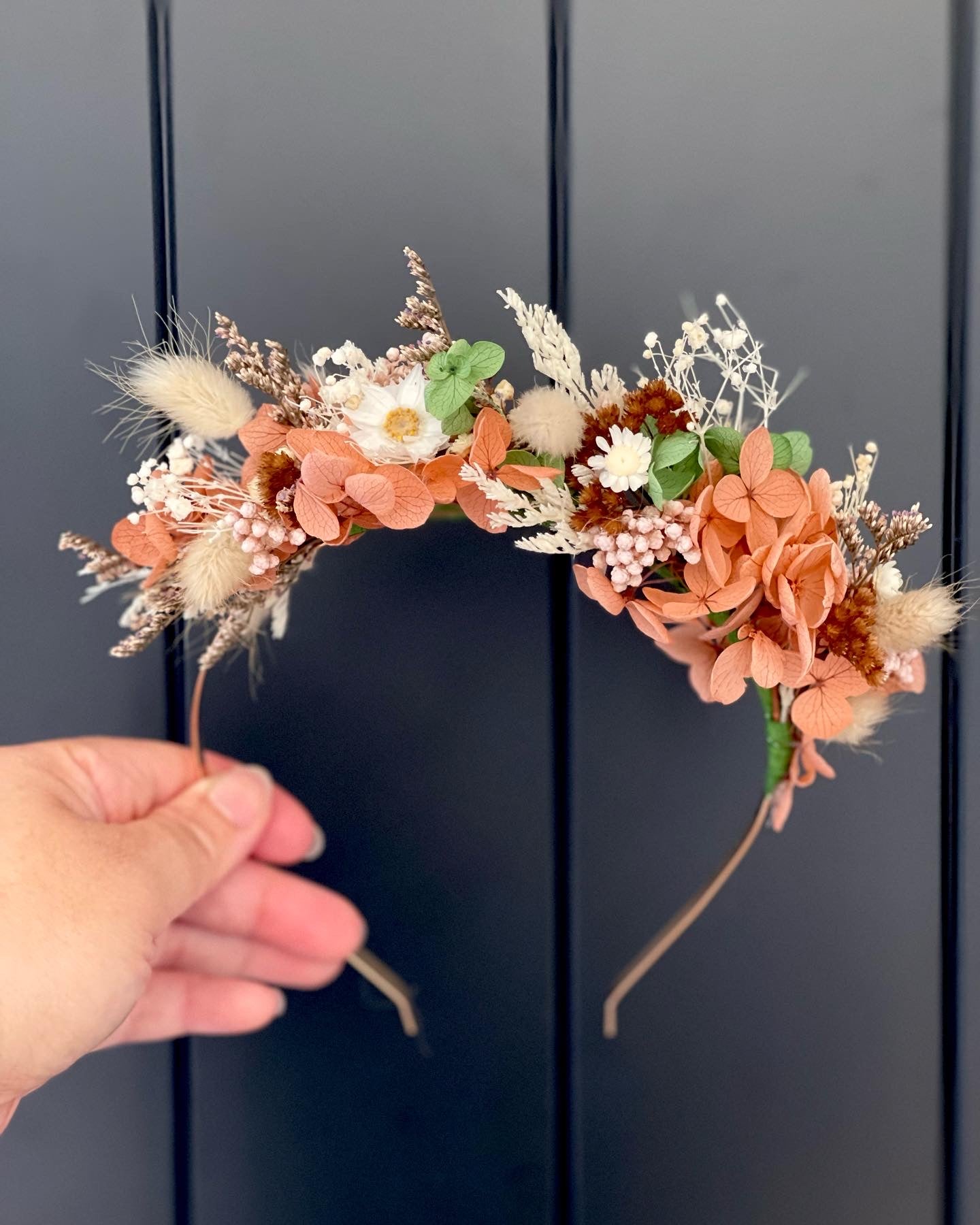 Dried Flower Headband / Crown - Earthy tones