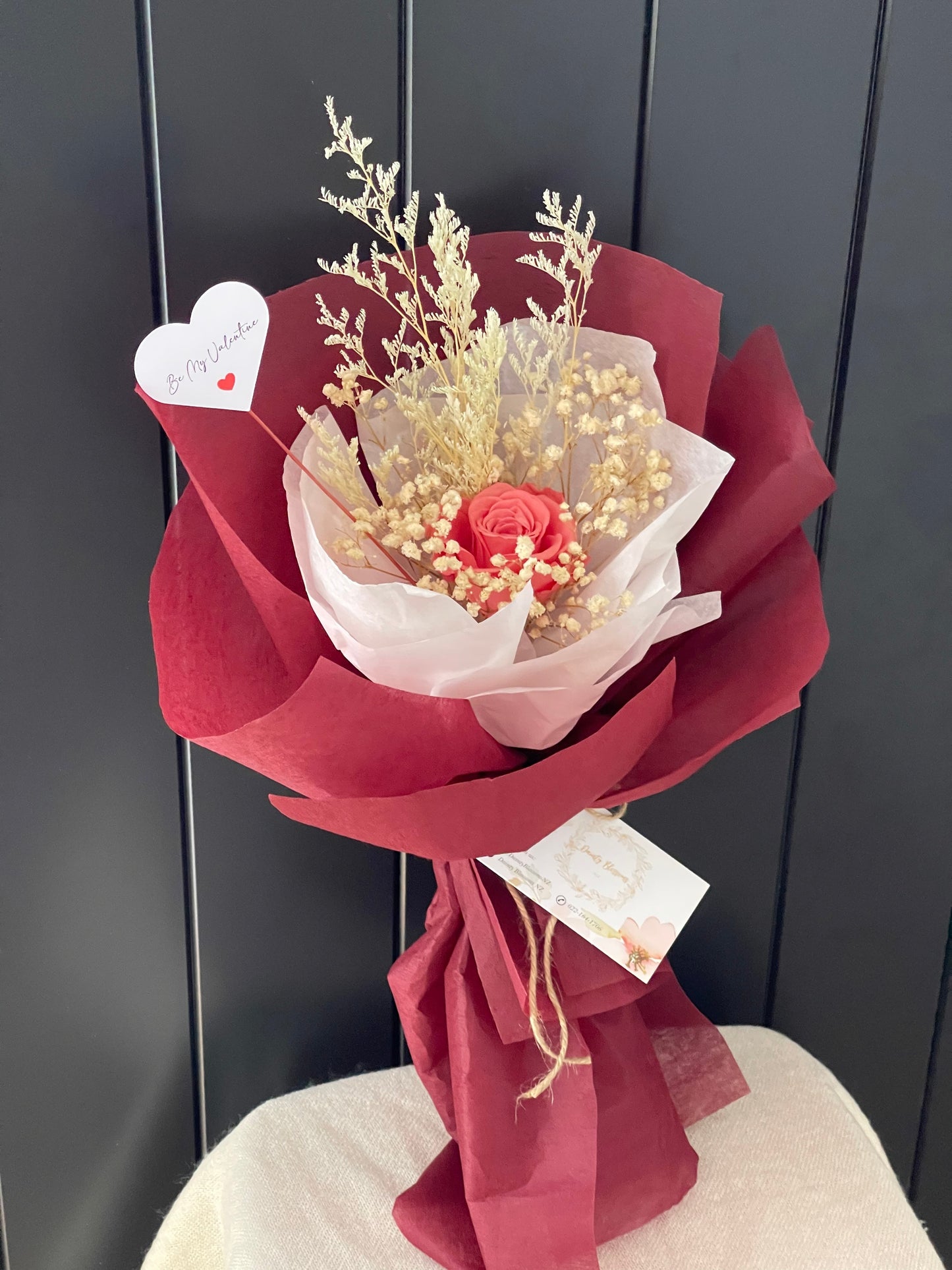 Preserved Rose Small Bouquet - Red