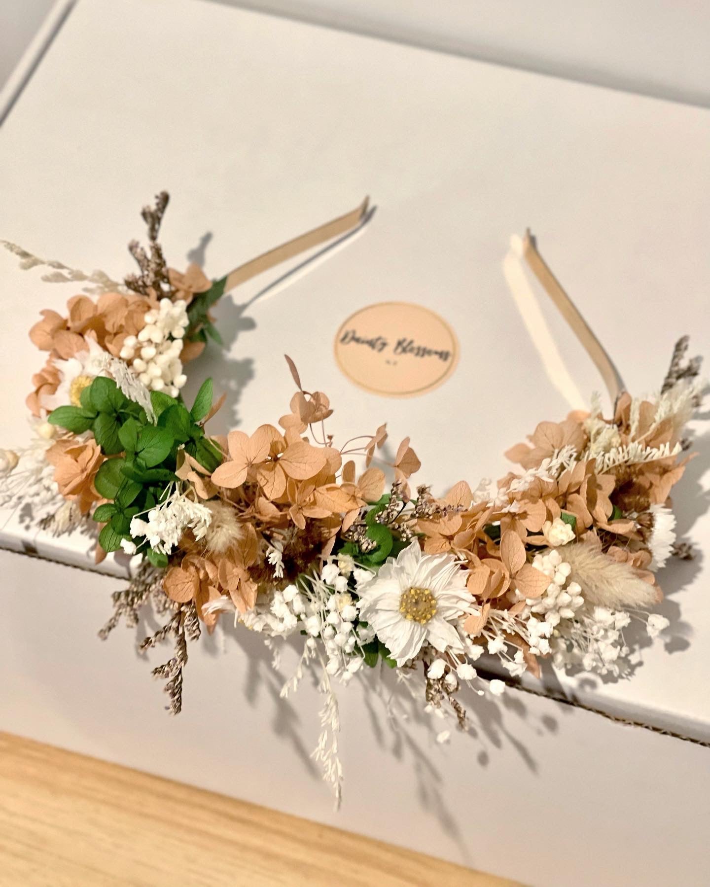 Dried Flower Headband / Crown - Earthy tones