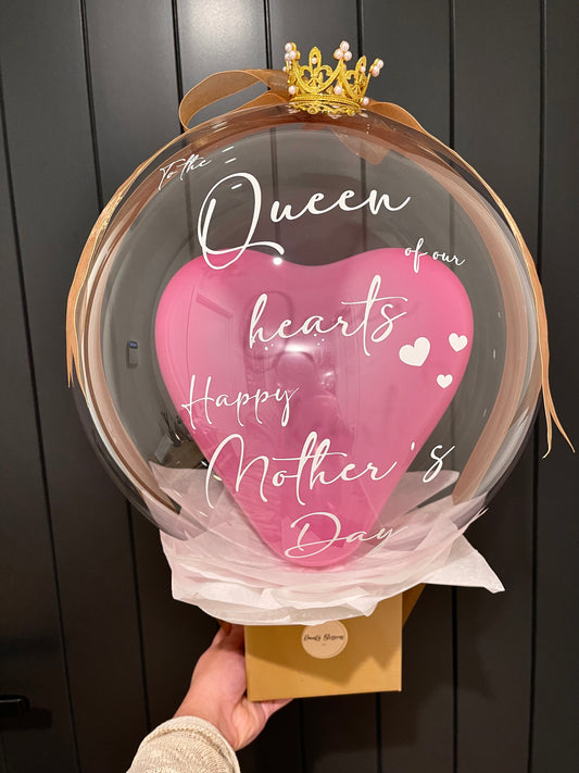 Queen of my Heart - Custom Bubble Balloon