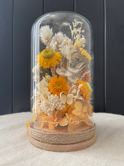 Dried Flower Dome - Sunkist Blooms