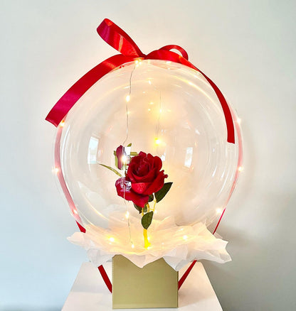 Bubble Balloon Faux Flower Bouquet