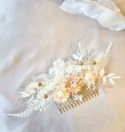 Dried Floral Hair Comb